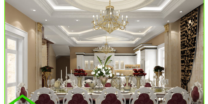 Nội thất phòng ăn tân cổ điển anh Đạt An Giang