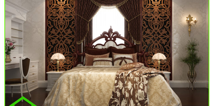 Thiết kế nội thất phòng ngủ master biệt thự tân cổ điển anh Đạt An Giang