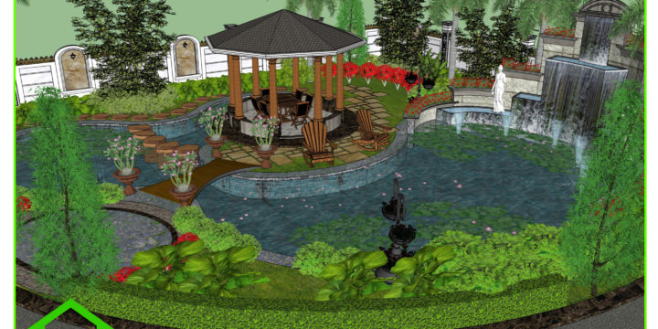 Thiết kế sân vườn biệt thự anh Tâm ( Đơn Dương, Lâm Đồng)