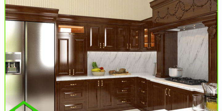 Nội thất phòng bếp biệt thự cổ điển anh Tùng ( Đà Lạt, Lâm Đồng)