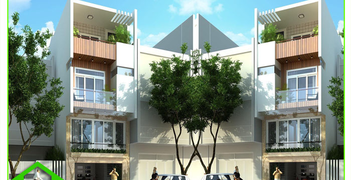 THIẾT KẾ NGOẠI THẤT NHÀ PHỐ HIỆN ĐẠI ANH TRUNG DI LINH, LÂM ĐỒNG ( MS: NP 1022)