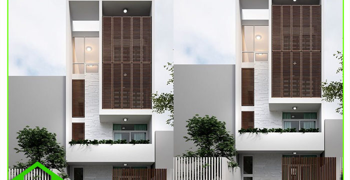 THIẾT KẾ NGOẠI THẤT NHÀ PHỐ HIỆN ĐẠI ANH TỰ BẢO LỘC, LÂM ĐỒNG ( MS: NP 1024)