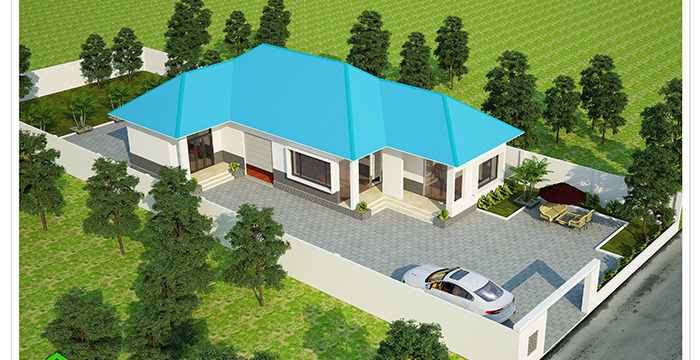 THIẾT KẾ NHÀ CẤP 4 ĐẸP MÁI BÁNH Ú ANH LÂM, LỘC THANH-TP.BẢO LỘC-LÂM ĐỒNG ( MS: BTV 1725)