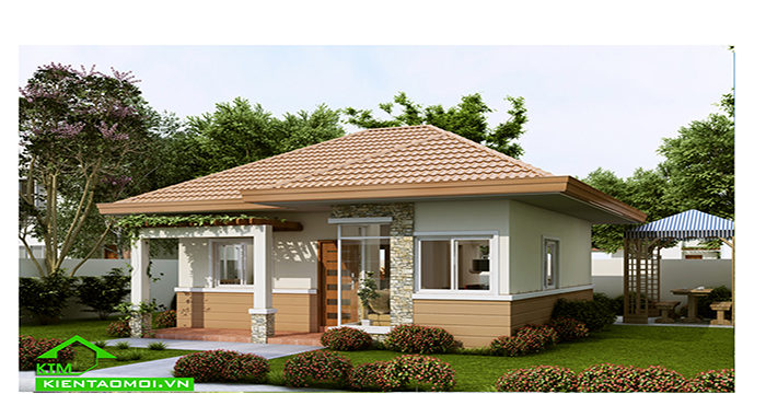 TỔNG HỢP MẪU BIỆT THỰ VƯỜN CẤP 4 KIẾN TẠO MỚI BẢO LỘC ( MS: KTM 03)