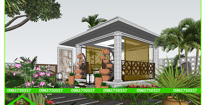 CÔNG TY CHUYÊN THIẾT KẾ, THI CÔNG CHÒI VỌNG SÂN VƯỜN ĐẸP NHẤT BẢO LỘC