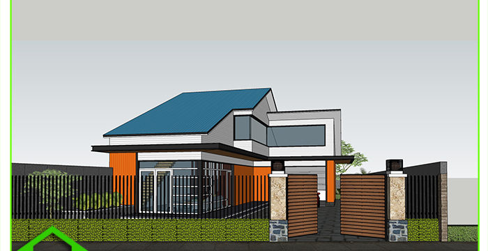 MẪU NHÀ CẤP 4 TIỀN CHẾ ĐẸP NHẤT NĂM 2017- KTM BẢO LỘC ( MS: NTC 1735)